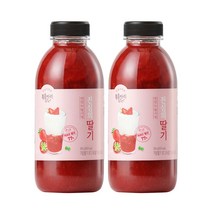 복음자리 진심의 딸기청 딸기라떼 과일청 1kg, 딸기청580g 2개