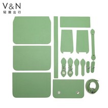 샤첼백 가죽 가방 공예 DIY 공방 체험 원데이클래스 만들기 키트 여사친 딸 생일 선물, 단일사이즈, 그린 라지