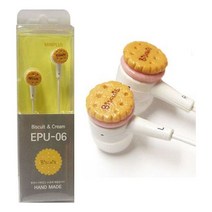 쭈bapha_미니어처 수제 이어폰 EPU-06 (비스켓) 적업 귀여운 선물용 예쁜 핸드메이드 음악감상 패션 통화 초등학생♥LtMS, ♥myHoney-쇼핑, ♥myside!