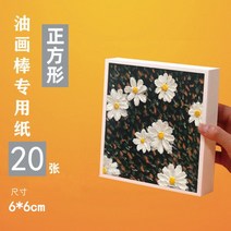 유화 스틱 특수 용지 10x10cm 흰색 미세 질감 그림 용지 A5 유화 용지 직사각형 21x14.8cm, 오일파스텔용6x6cm특수지20장