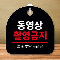 뭉키데코 표지판 안내판 팻말 푯말 실내 미니간판 제작 출력_S8_214_동영상 촬영금지, 블랙