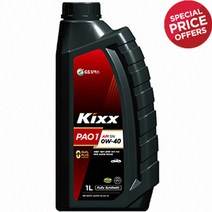 킥스 파오1 0W40 1L 가솔린 디젤 LPG 겸용 프리미엄 합성 엔진오일, 8개, 1000ml