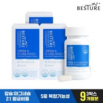 [베스처] 코랄 칼슘 앤 마그네슘 비타민D 3병(9개월분), 단품, 단품