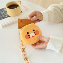 춘식이 실리콘 얼굴 파우치 카드 동전지갑