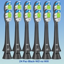 필립스 소니케어 전동 칫솔 칫솔용 헤드 다이아몬드 클린 HX6064/HX9023/HX6730/HX6063/HX3226/HX9033/HX9362/HX8911, 07 24-BK-W2-no Wifi