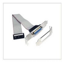 (K)패러럴 1포트 브라켓 0.25M (LP브라켓 포함) 메인보드의 IDC26P LPT포트와 연결하여 25Pin Parallel LPT포트를 생성하는 케이블 타입 브라켓