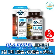 아스티잔틴 플래티넘 슈퍼 아이 눈 루테인 아연 함량 루테린 헤마토코쿠스 BILBERRY 빌베리 플러스 아스타잔틴 아스타잔티 아사이베리 블루베리, 9박스