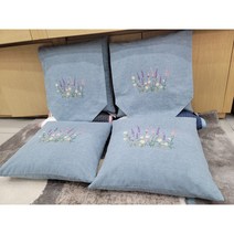 [민들레침구]메밀꽃방석쇼파등받이세트 피그먼트면 학교방석 사무실방석, 엘로우