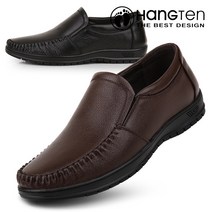 행텐 경량 남성 소가죽 로퍼 중년 효도화 캐주얼 단화 남자 신발 슬립온