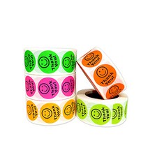 땡큐 스마일 스티커 500pcs fourm1*916582318pB, 5스마일-연한주황