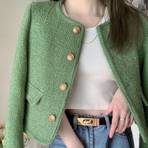 [72시간특가] 디아더컬러 라운드 부클 트위드 자켓 하객룩 브라이덜