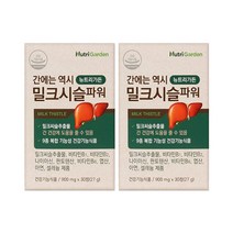뉴트리가든 밀크씨슬 추출물 비타민비 아연 셀레늄 간 건강 관리, 2개, 30정