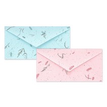 마음담아 고급 수제 꽃 무지 가로형 세로형 한지 봉투 돈봉투 용돈봉투 현금봉투 모음, 12. 수제한지B_분홍 14장묶음