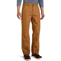 Carhartt 남성용 워시드 덕 작업 덩가리 바지 Washed Duck Work Dungaree 34w x 32l Carhartt 브라운