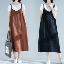 L.ONLINE SHOP중년여성 빅사이즈 롱나시원피스 2컬러 린네 마 치마 원피스 하객룩 트위드원피스 쉬폰원피스 뷔스티에원피스