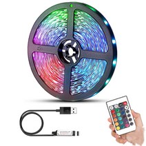 2구 3구 5구 8구 멀티탭 브라질 LED 스트립 RGB USB 2835 블루투스 적외선 제어 유연한 램프 리본 TV 데스, 06 7.5m, 02 2835 24-Key IR