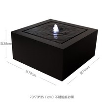 흐르는 물 장식품 분수 조각상 인테리어 소품 홈장식 거실 북유럽 조각 카페 홈 모던, K. 70 70 35(cm) 매트 블랙