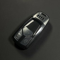 튜모 아우디 A4 A5 Q7 자동차 투명 스마트 키케이스 키링, GA-A, 투명-블랙