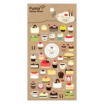 퍼니스티커 Patisserie 아트지 팬시스티커, 단품