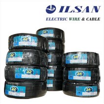 일산전선 UL2464 AMSB 실드선 AWG18 4C 전선 RS232 데이터 흑색 100M