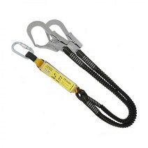 전문 고도 보호 안전 탄성 버퍼 슬링 벨트 카라비너 후크 공중 작업 낙하 방지 로프 보호대, Single Belt