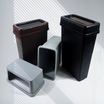 슬림 대용량 휴지통 카페 병원 매장 업소용, 70리터, 블랙, D형뚜껑 포함, 1개