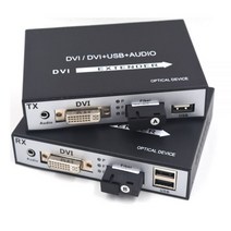 DVI Over 광섬유 미디어 컨버터 20km 지연 손실 없음 지원 키보드 및 마우스 광 USB KVM 익스텐더, Without KVM