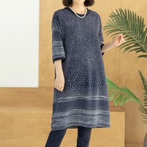 [디얼마미] 도트 라운드 원피스 미시옷 빅사이즈 엄마옷 중년 여성 마담