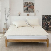 천솜이 비앙카 목화솜 100수 순면패밀리침대패드(밴드 SS+Q), 그레이