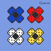 LINE CUT 오토바이 자동차 반창고 반사 데칼 스티커 STPH-002, 반사파랑 1장