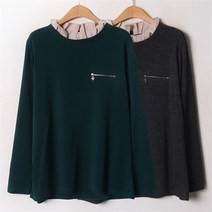 강물처럼 위쉬몰 BG 샤틴프릴지퍼블라우스(B621H012) 빅사이즈 (6389776)