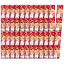 이나바 고양이 챠오 츄르 스프 (유산균2000억), 48입, 닭가슴살&연어 (TCR-145)