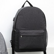 기타 캐주얼 USB충전 노트북 백팩(블랙) 데일리 대학생가방