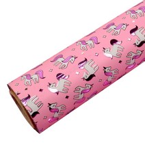 문구조아 A24.유니콘 비닐롤 포장지, 1롤, A24.유니콘(핑크) 중_$FTY