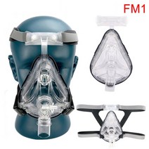 코골이방지 양압기 BMC 페이스 마스크 CPAP 자동 CPAP BiPAP 마스크 무료 헤드 기어 포함 흰색 S M L 수, 05 FM1_02 M