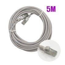 서울전기 인터넷선 5M 랜케이블 랜코드 CAT5E, 회색, 2개