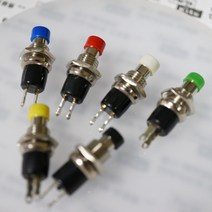 PBS-110 PBS-111 미니 푸쉬버튼 스위치 리셋스위치 ON/OFF A접점 B접점 아두이노호환 단추 온오프, PBS-110 푸쉬스위치 [A접점], 블루