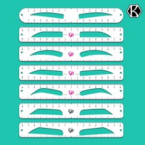 래쉬포인트 눈썹자 눈썹디자인 그리기 가이드 7종 스텐실 연습용 아치 눈썹 갈매기 일자형, NO.4