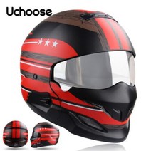 오토바이 풀페이스헬멧 스콜피온 다목적 콤비네이션 레트로 헬멧 Cascos Moto Locomotive Personality Half Predator, 중_중국, B3-S