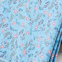 리버티 패브릭 포플린 플로랄 퓨어 코튼 데이지 천 목가적 인 재봉 액세서리 DIY 수제 하프 미터 린넨코튼원단, CHINA, 0.5mX1.4m, 18 Blue Pink