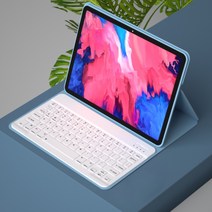 레노버 P11 키보드 마우스 세트 11인치 케이스 무선 블루투스, 블루+화이트 키보드, LENOVO, 레노버 패드 프로 (11.5인치)
