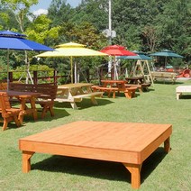 (테이블공장) 테이블공장 방부목 도색 야외평상 조립식 평상 야외 간편조립 주문제가능, (1800*2040) 자단