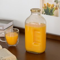 델몬트 쥬스병 빈티지 유리병 훼미리쥬스 레트로 물병, 물병 1500ml