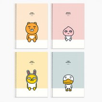 카카오프렌즈 스프링 연습장 무지노트, 어피치