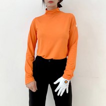 여성 골프웨어 상의 이태리 수입원단 하프넥 반목 폴라 스포츠 기능성 티셔츠