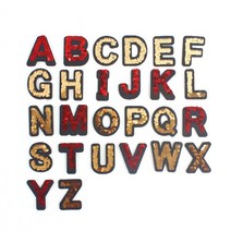 알파벳 레드골드GR 반전 스팽글 와펜 5cm 영문이니셜, O