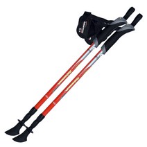 Rebornsun 워킹 폴리파이버 어드저스트 등산스틱 2개입, Red