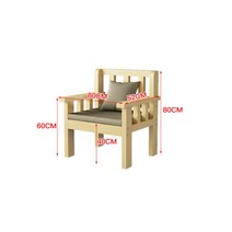 원목 벤치 직각 대기 의자 카페 스튜디오 인테리어, 80X52X80 베이지