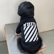 강아지옷명품 기모 겨울 후드티셔츠 두꺼운 반려견 후드티 가을 겨울 중소형 후드 티셔츠