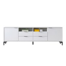 로젤리아 tv다이 와이드 거실장 긴 장식장 2100(2type), 01. 비디오형, 01. 화이트